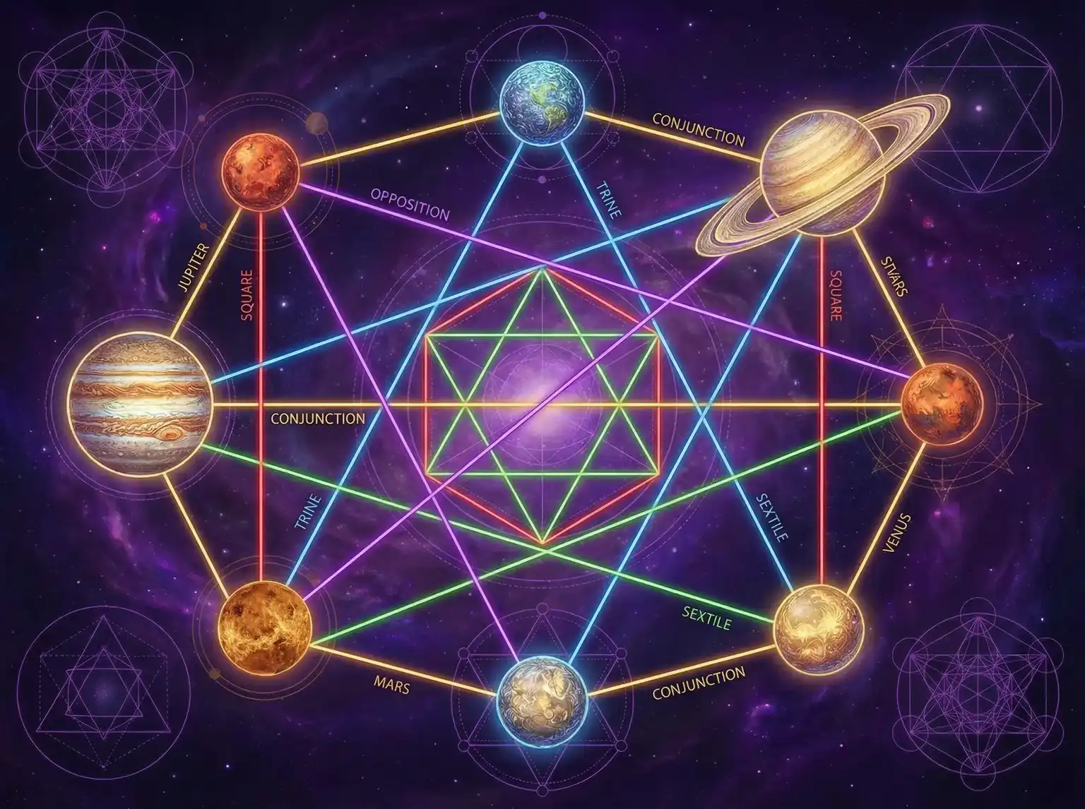 行星相位解读 - 鲁友社区 | 占星学进阶